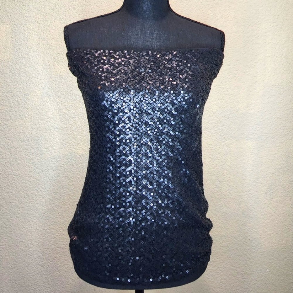 CAbi Strapless Sequin Top/Skirt